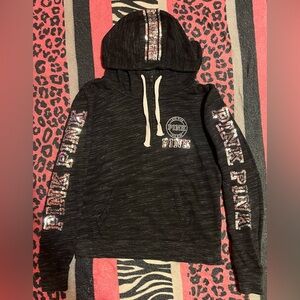 Vintage PINK Victoria's Secret BLING sequins zip up jacket